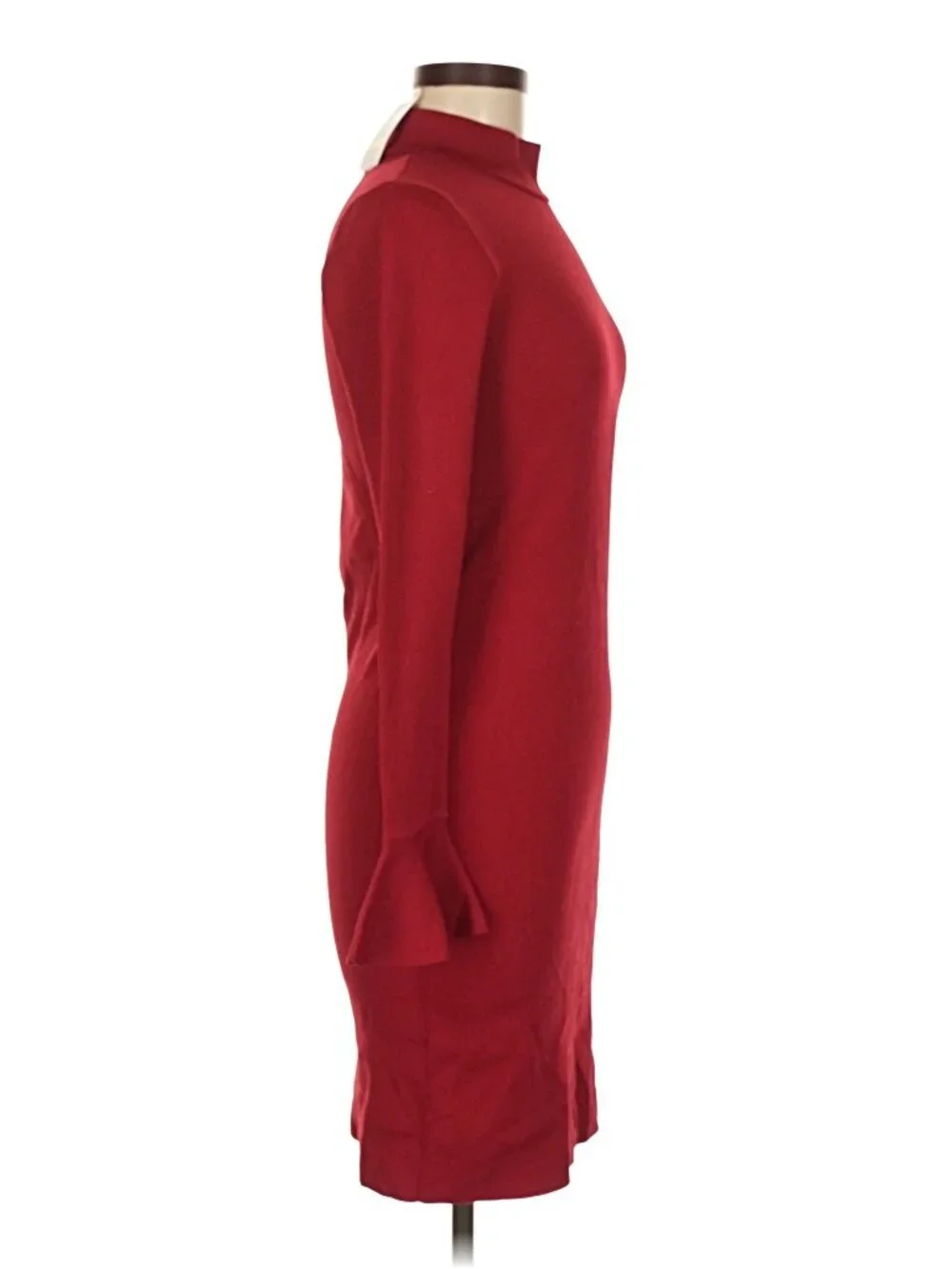 Michael Kors Red Currant Mockneck Sweater Dress – Bell Sleeve – Size S (est.) - Picture 4 of 7